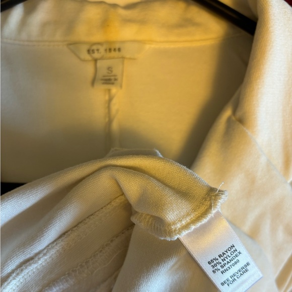 GUC Cato off-white soft slouch 3/4 rouched sleeve one-button blazer, Small - Picture 3 of 4